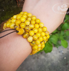 Tràng San Hô vàng 8mm (ly) 108 hạt Tràng San Hô vàng 8mm (ly) 108 hạt