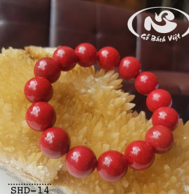 Vòng tay San Hô đỏ 9 đốt 18mm (ly) nhộng tròn Vòng tay San Hô đỏ 9 đốt 18mm (ly) nhộng tròn