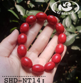 Vòng tay San Hô đỏ 8mm (ly) nhộng tròn Vòng tay San Hô đỏ 8mm (ly) nhộng tròn
