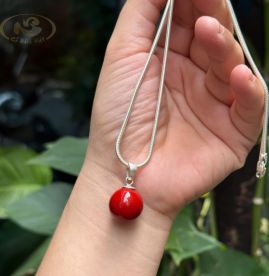 Vòng san hô đỏ bản đũa 10mm Vòng san hô đỏ bản đũa 10mm