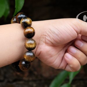 Vòng tay San Hô vàng kim 13 hạt 18mm (ly) - ảnh sản phẩm