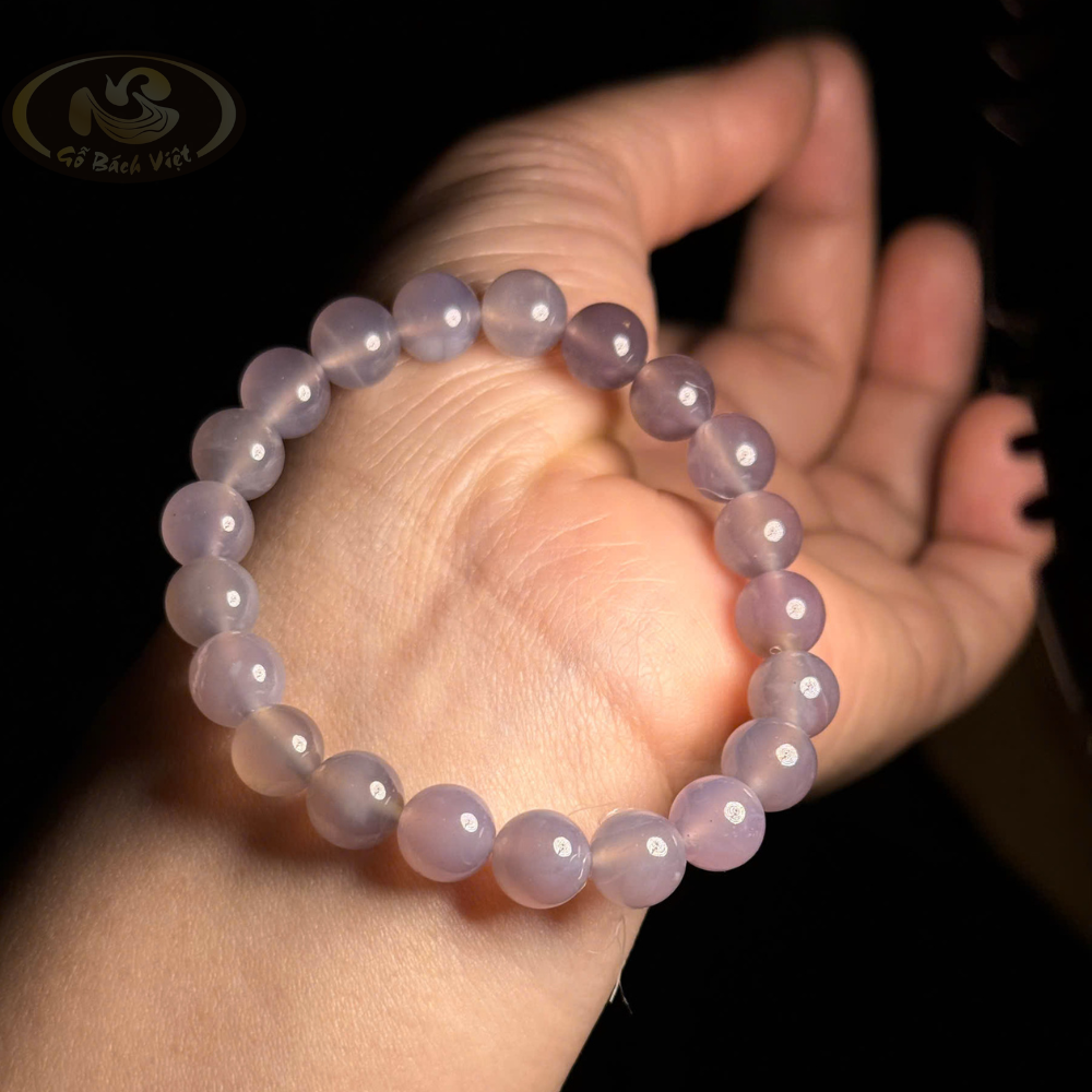 San hô hoá ngọc tím trong veo 8mm