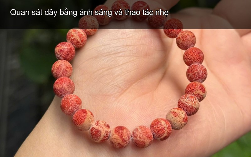 Quan sát dây bằng ánh sáng và thao tác nhẹ