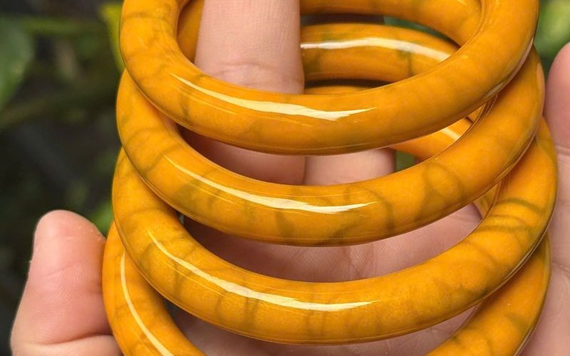 vòng tay san hô vàng 8mm - ảnh chi tiết